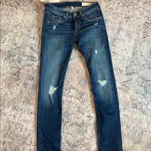 Rag & Bone Capri, size 25, stretch denim